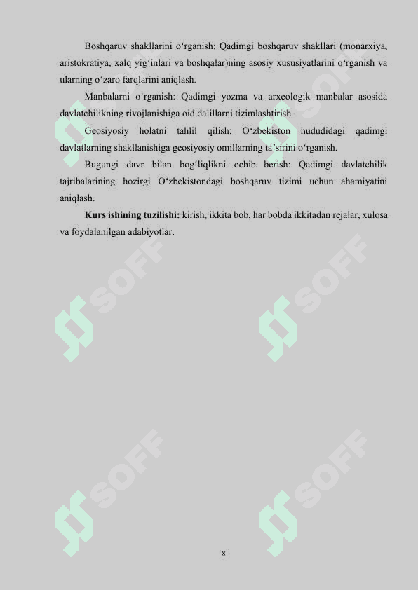 30. QADIMGI DAVLATCHILIKNING TURLARI VA BOSHQARUV SHAKLI 7