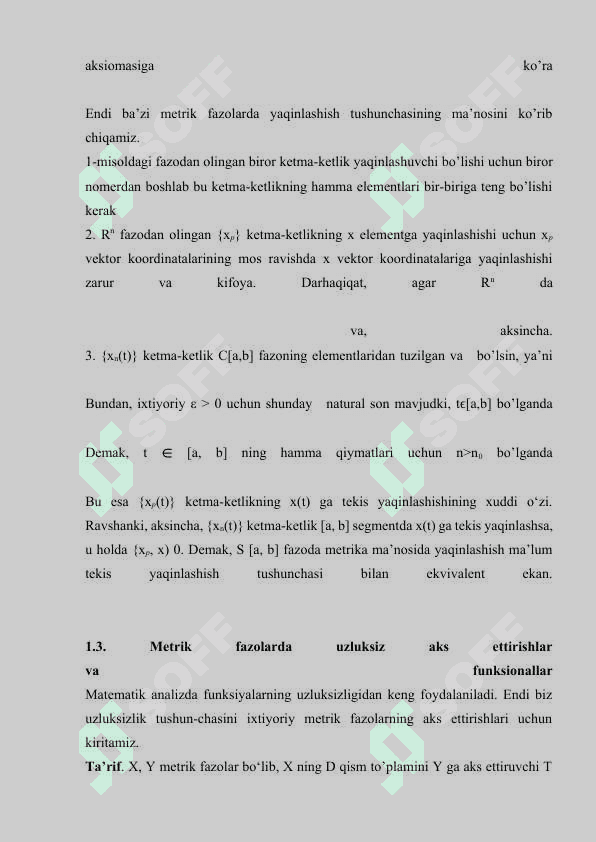 METRIK FAZOLAR 7