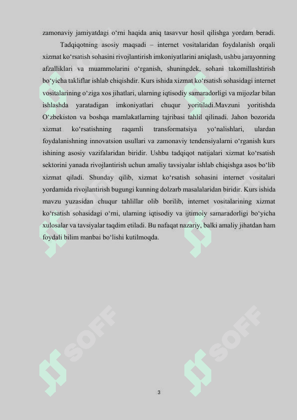 Internet vositalari va xizmat ko‘rsatish sohasining rivojlanishi 3