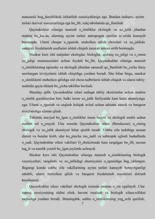 QAYINDOSHLAR OILASI 7