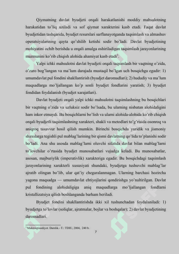 DAVLAT BYUDJETI, SOLIQLAR VA DAVLAT QARZI 6