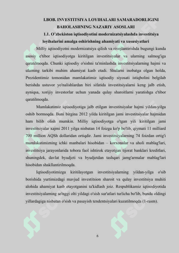 INVESTITSION LOYIHA, UNING SAMARADORLIGINI HISOBLASH 5