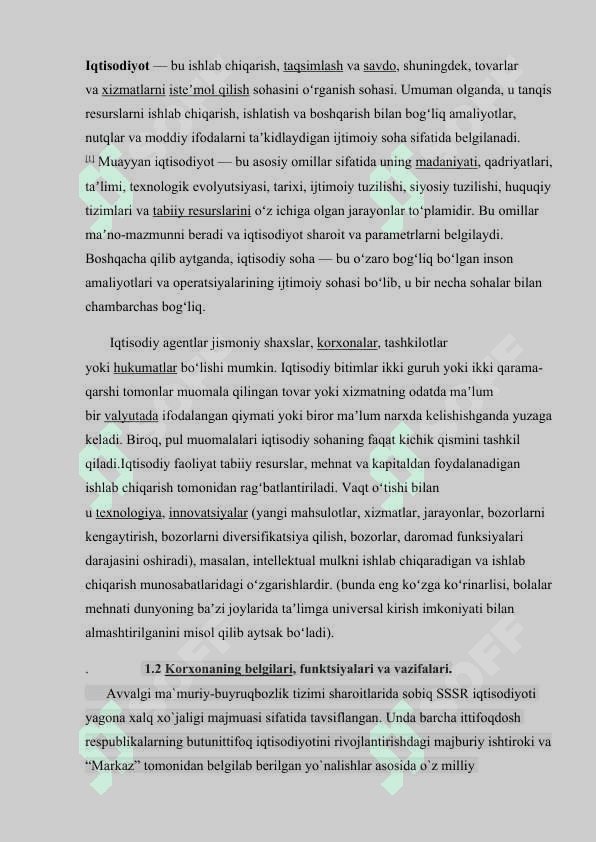 Milliy iqtisodiyot rivojlanishida korxonaning o`rni va ahamiyati 5