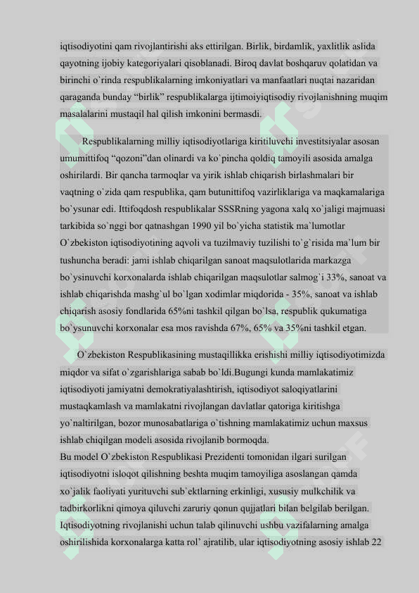 Milliy iqtisodiyot rivojlanishida korxonaning o`rni va ahamiyati 6