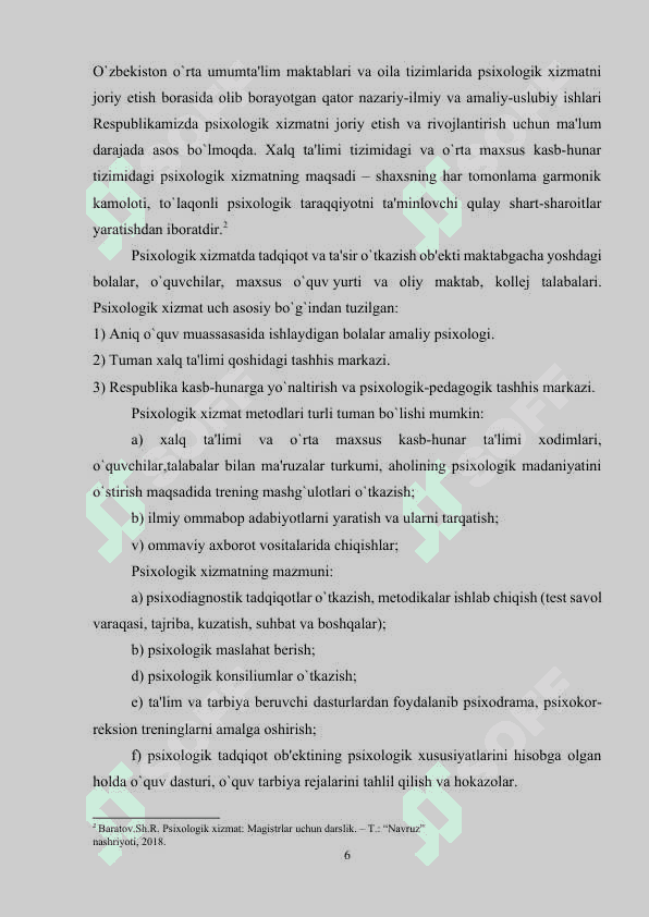 Psixologik xizmat hodimining huquq, majburiyat va ma'sulyatlarini, xodimlar tartib intizomini boshqarish “ 6