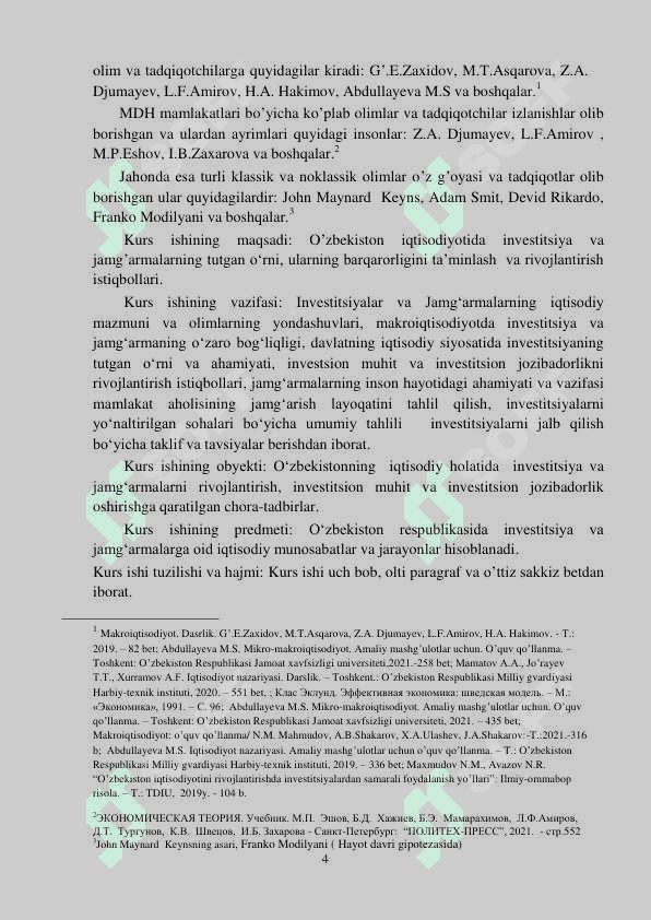 Makroiqtisodiyot rivojlanishida Investitsiya va Jamg'armalar 4