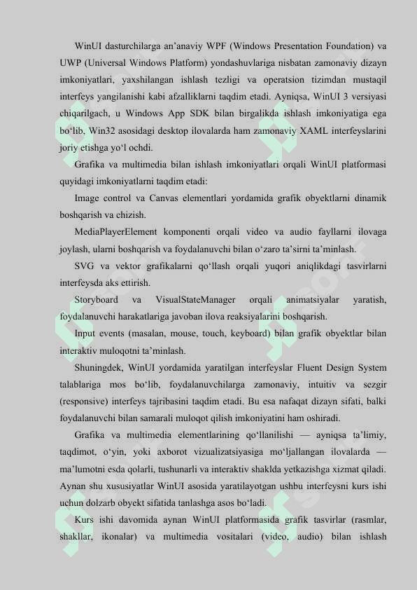 UWP(Win Ui) da grafika va multimedialar 4