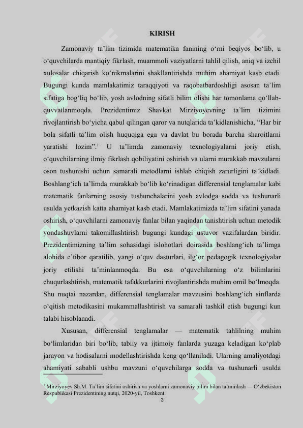 Differensial tenglamalar oʻqtish metodikasi 3