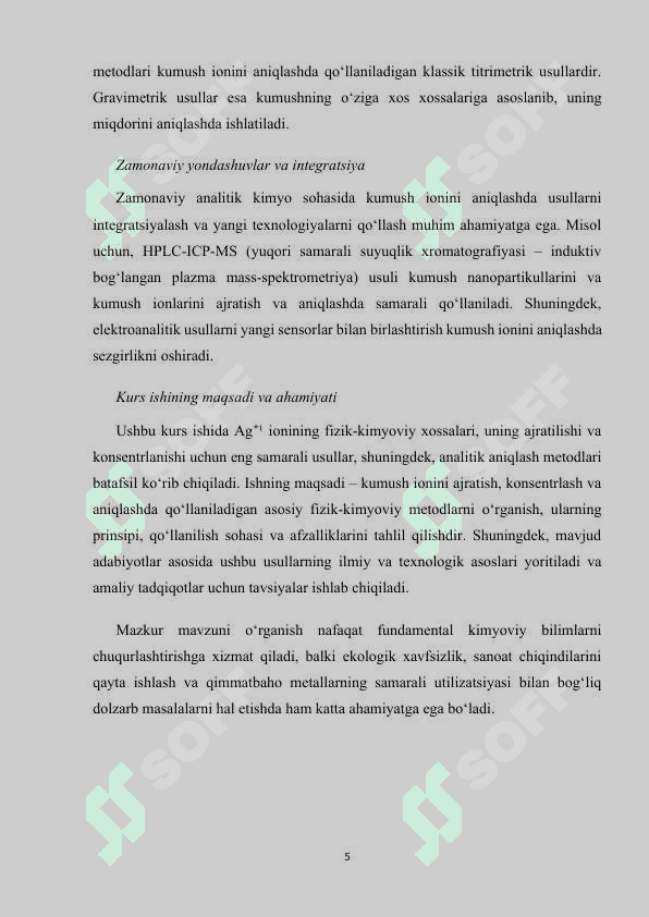 Ag⁺ ionining xossalari va ularni o‘rganishning nazariy asoslari 5