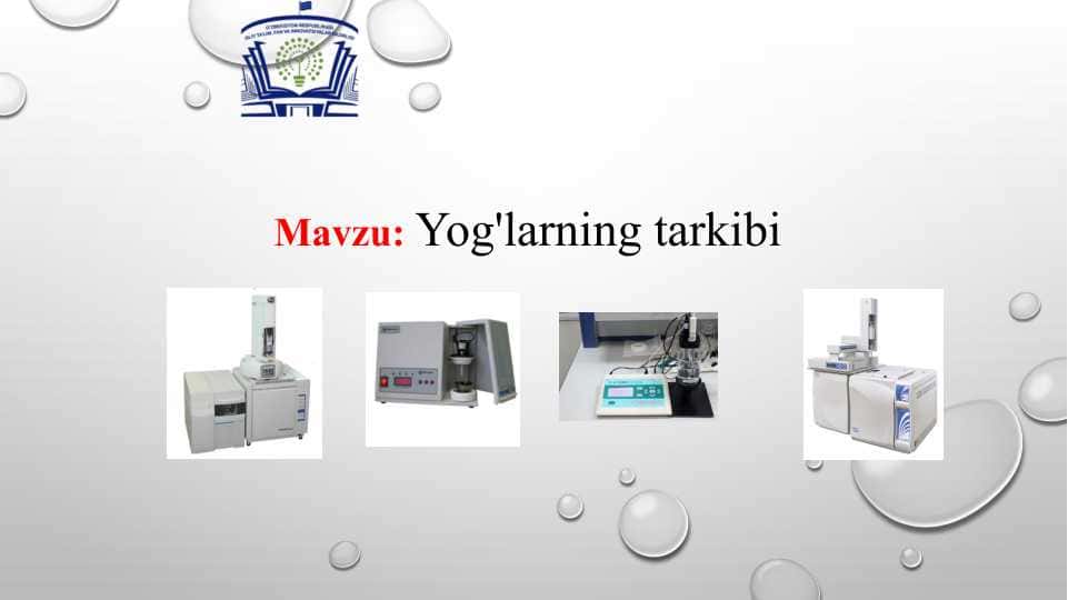 Yog'larning tarkibi 1