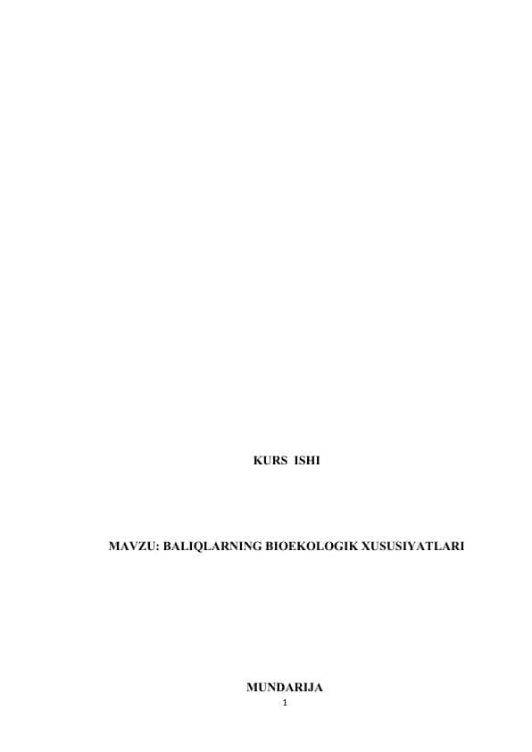 BALIQLARNING BIOEKOLOGIK XUSUSIYATLARI 1