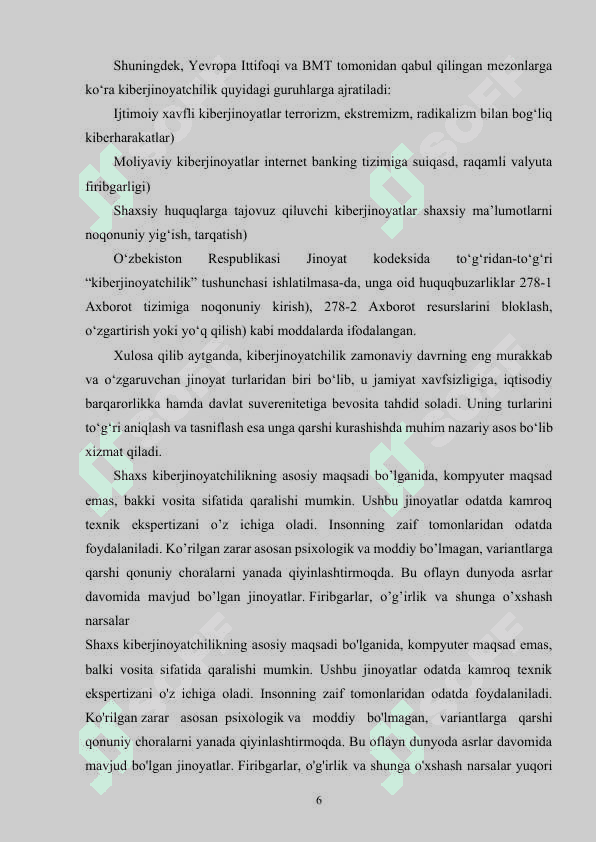 Global kiberjinoyatchilikning xususiyatlari 6