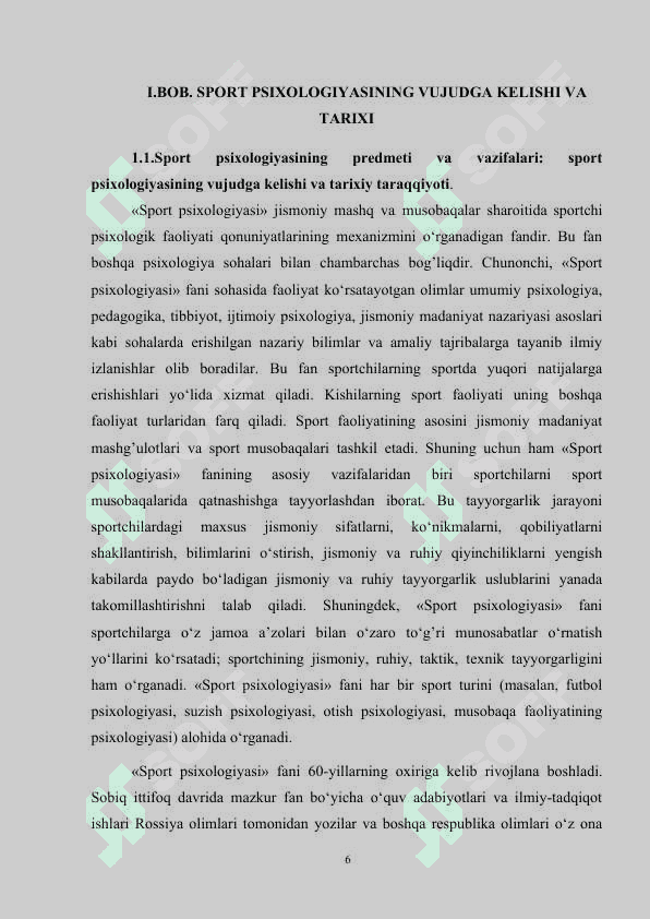 SPORT PSIXOLOGIYASINING VOLEYBOLCHILARGA TA’SIRI kurs ishi 6