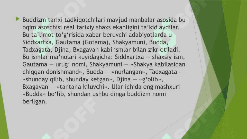 BUDDAVIYLIK DININING PAYDO BOLISHI 3