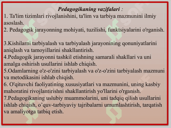 Pedagogikaning umumiy asoslari 5