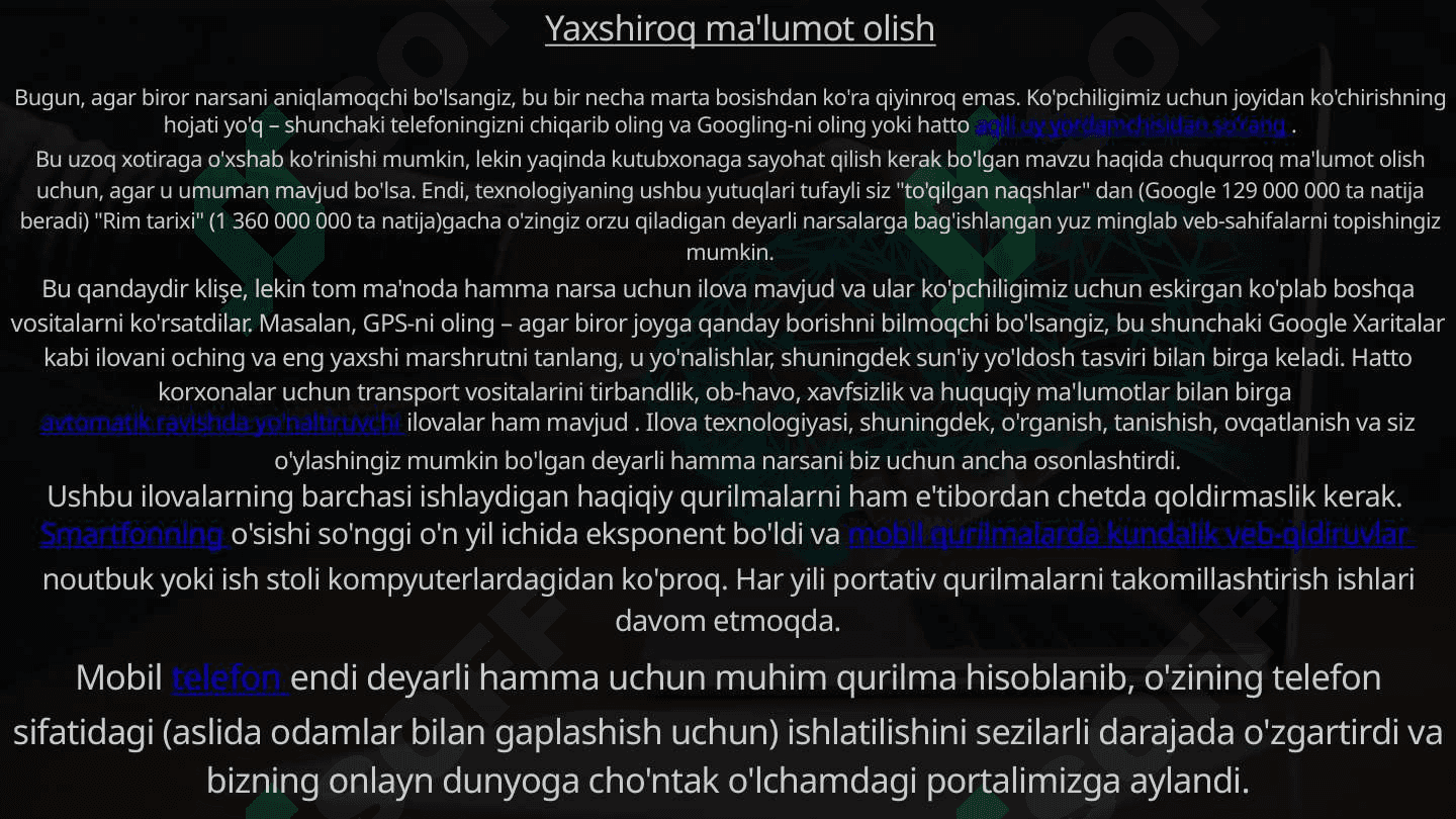 Texnologiya hayotimizni qanday o'zgartiradi 4