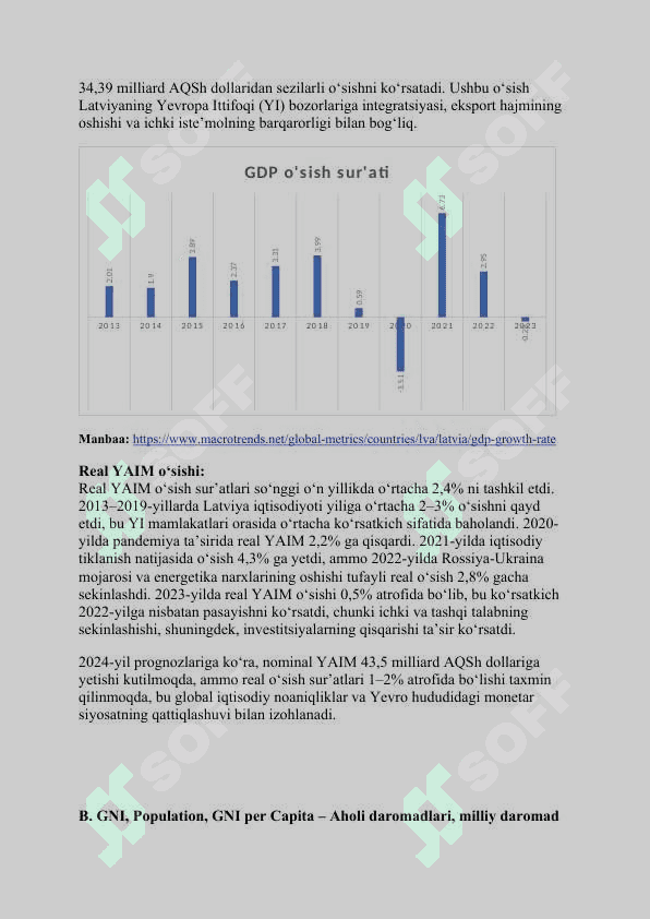 Latviya iqtisodiy tahlili (2013-2023) 3