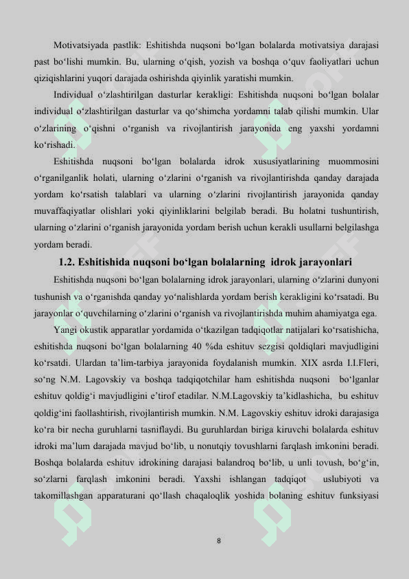 ESHITISHDA  NUQSONI  BOʻLGAN  BOLALAR  IDROK  XUSUSIYATLARI 8