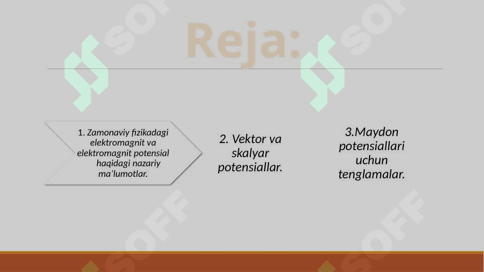 Elektromagnit maydonda maydon potensiali.Slayd 2