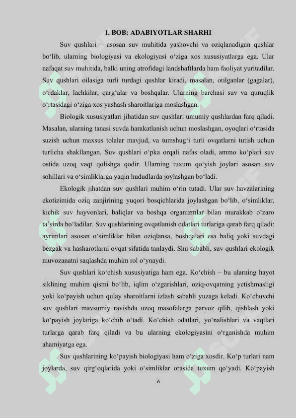 RESPUBLIKA HUDUDIDA KENG TARQALGAN SUV QUSHLARINING BIOEKOLOGIK XUSUSIYATLARI.doc 6