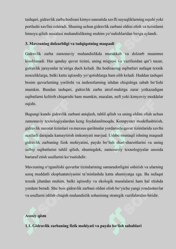Quvurlardagi gidravlik zarba hodisasi va uni bartaraf etish usullari 3