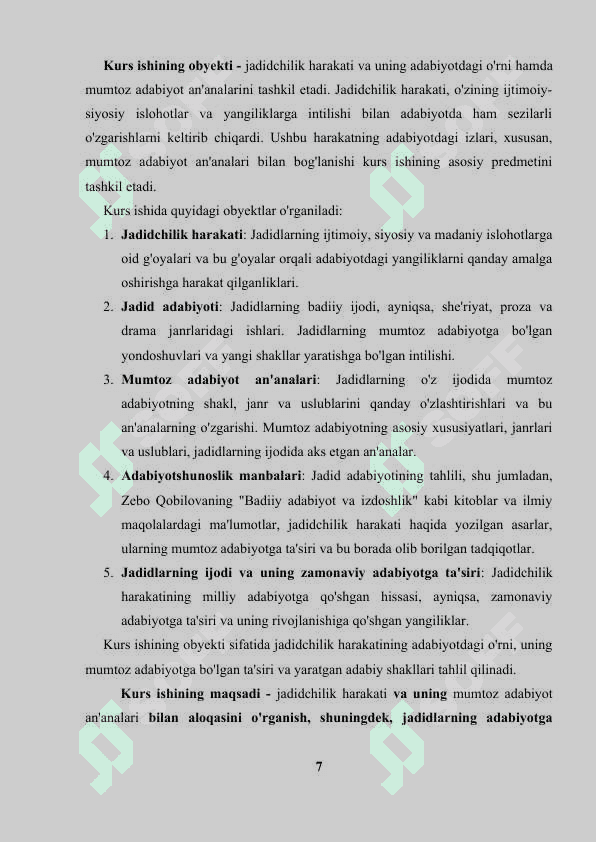Jadidlar ijodida mumtoz adabiyot an’analari. 7