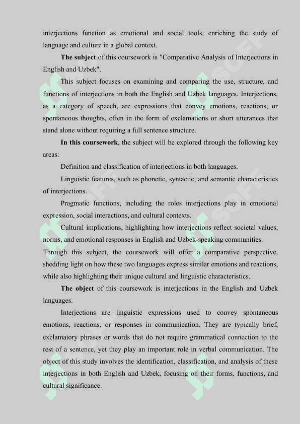 Comparative analysis of interjections in English and Uzbek 7