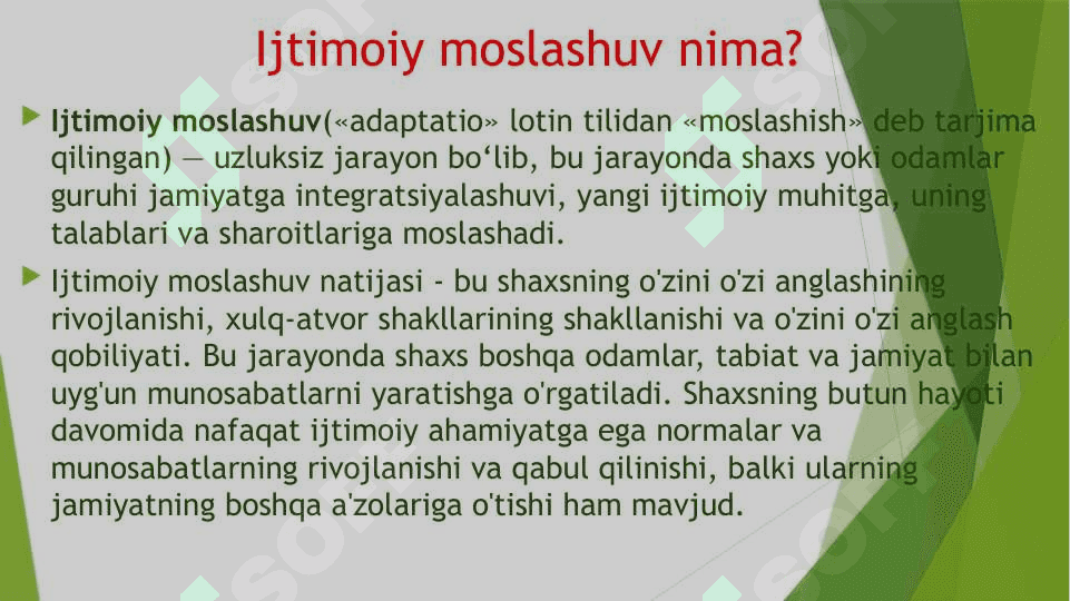Shaxsning ijtimoiy moslashuvchan dunyoqarashi va psixologiyasi 4