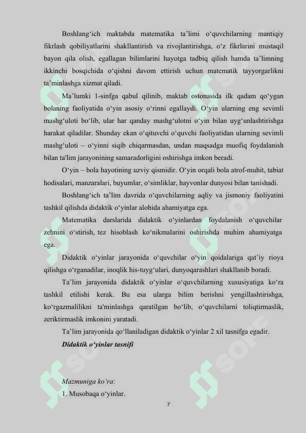 2-sinf matematika darslarida didaktik oyinlardan foydalanish metodikasi 7