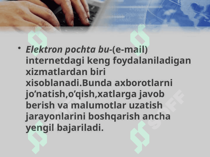 Elektron pochta bilan ishlash 3