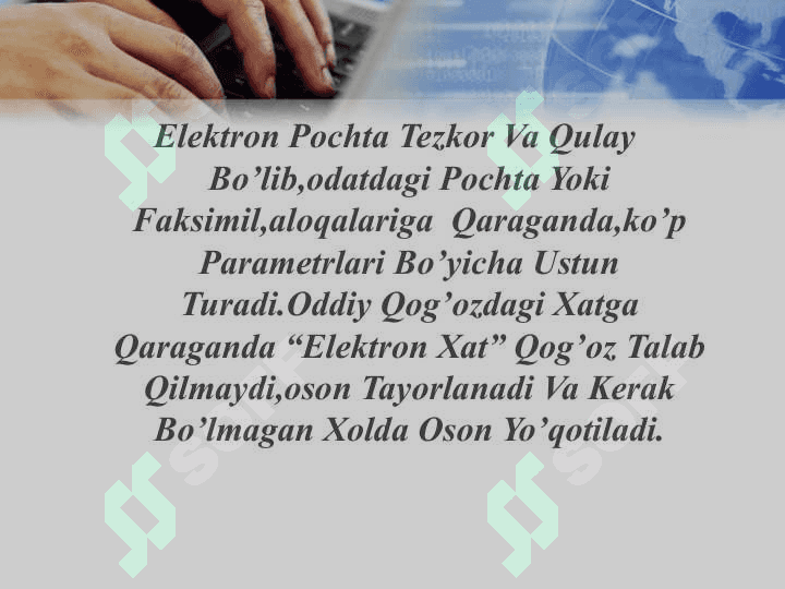 Elektron pochta bilan ishlash 6