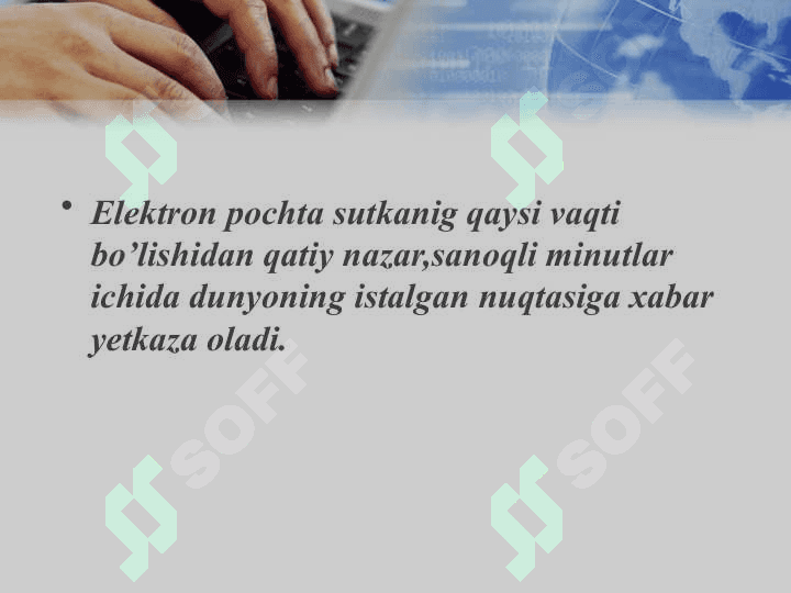 Elektron pochta bilan ishlash 7