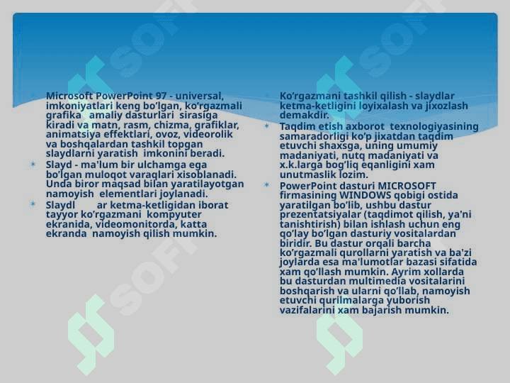 PowerPoint dasturi yordamida darslarga ko‘rgazmali qurollar tayyorlashni o`rgatish 4
