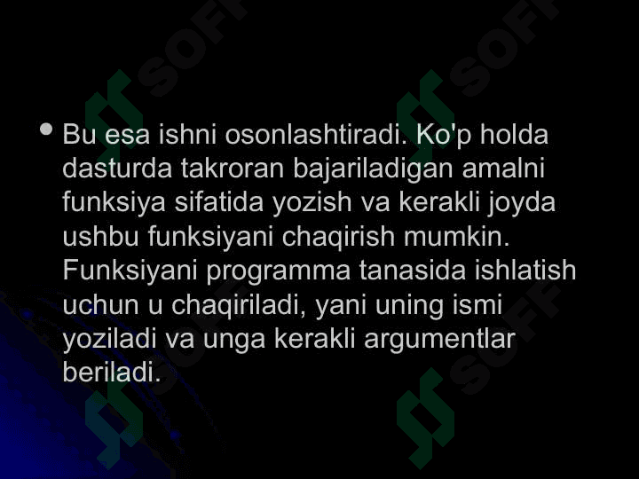 funktsiyalar va ularni yaratish 4