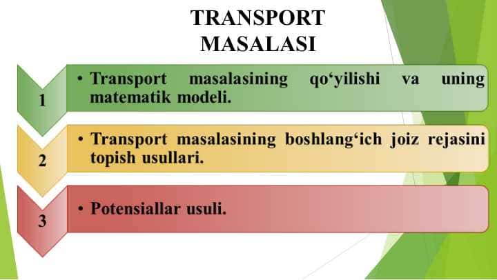 TRANSPORT MASALASI