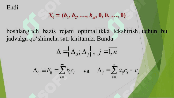 CHIZIQLI PROGRAMMALASHTIRISH MASALASINI SIMPLEKS USULIDA YECHISH 7