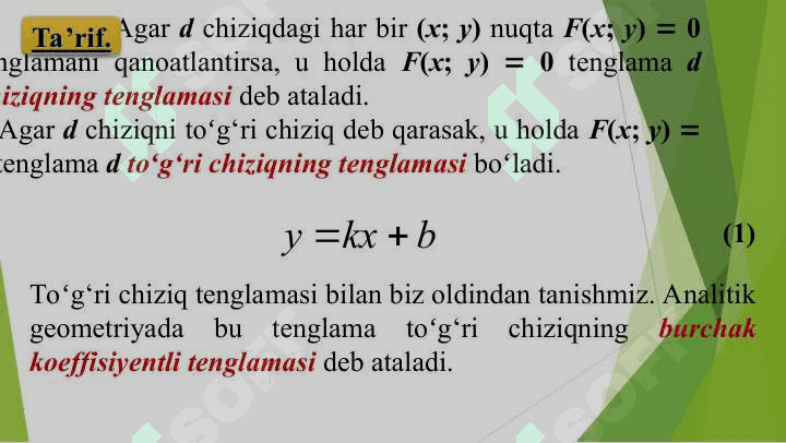 ANALITIK GEOMETRIYA ELEMENTLARI 3