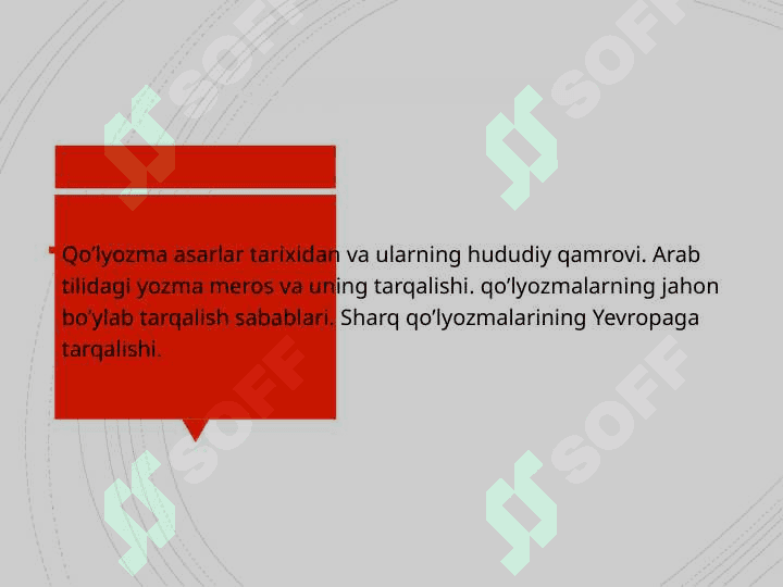 O‘zbekistondagi Sharq qo‘lyozmalari xazinalari va ularning faoliyati. 2