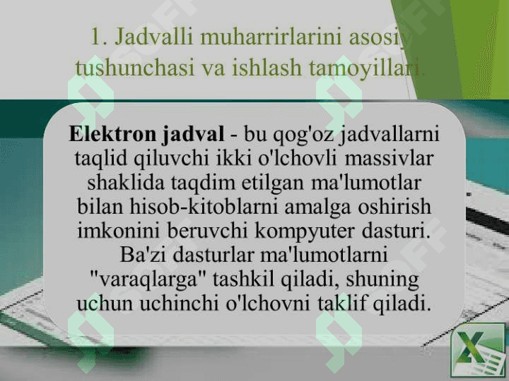 IQTISODIY MASALALARNI YECHISHDA JADVAL MUHARRIRLARIDAN FOYDALANISH 3