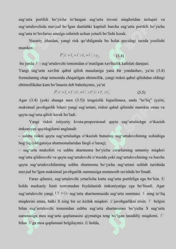 Kvota-proporsional (ulushli) qayta sug'urtalashda aktuar hisoblar 4
