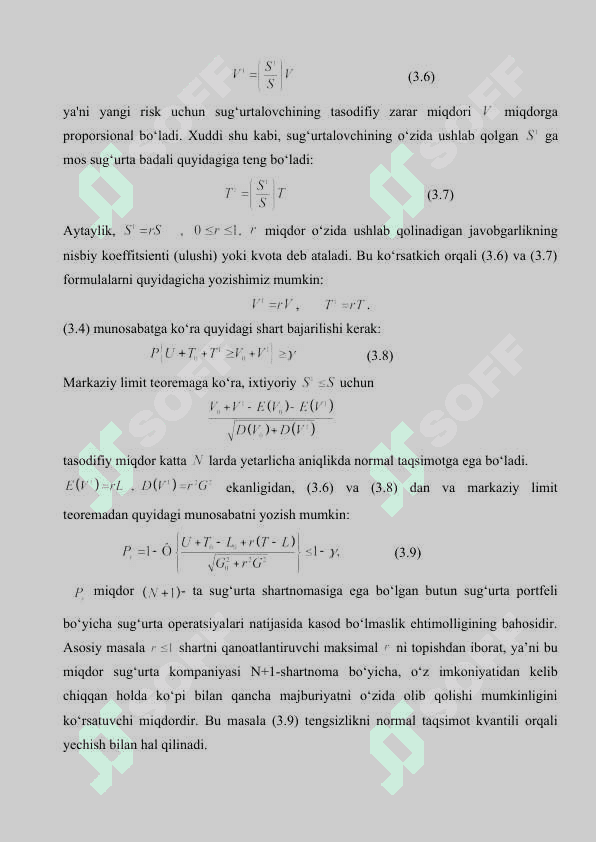 Kvota-proporsional (ulushli) qayta sug'urtalashda aktuar hisoblar 5