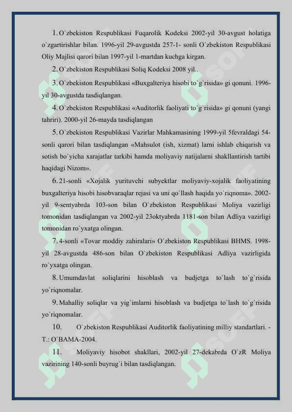 MAHSULOT (ISH, XIZMAT) LAR ISHLAB CHIQARISH VA TANNARX HISOBLASH AUDITI 4