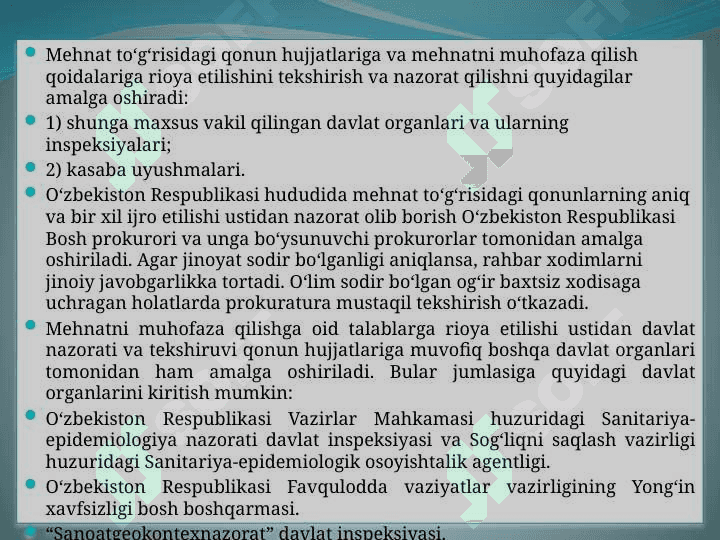 Hayot faoliyati xavfsizligining huquqiy va tashkiliy asoslari. 5