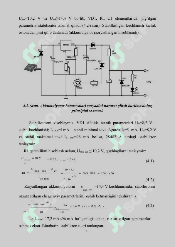 Fotoelektrik stansiyada elektr energiyani yig’ish va uzatishda samaradorlikni hisoblash 8