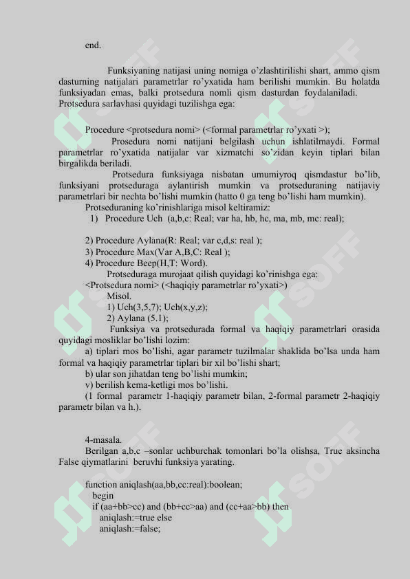 Qism dasturlar-funksiyalar va protseduralar 4