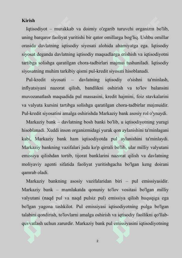 MARKZAIY BANK VA UNING ASOSIY VAZIFALARI 2