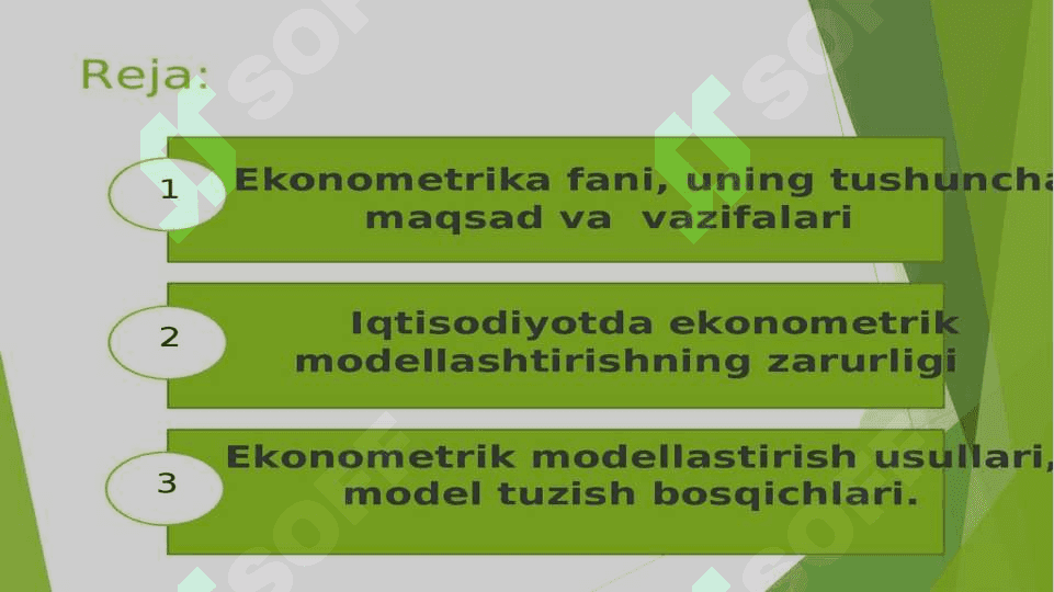 DAVRIY XUSUSIYATGA EGA BO'LGAN IQTISODIY JARAYONLARNI EKANOMETRIK MODDELASHTIRISH 2