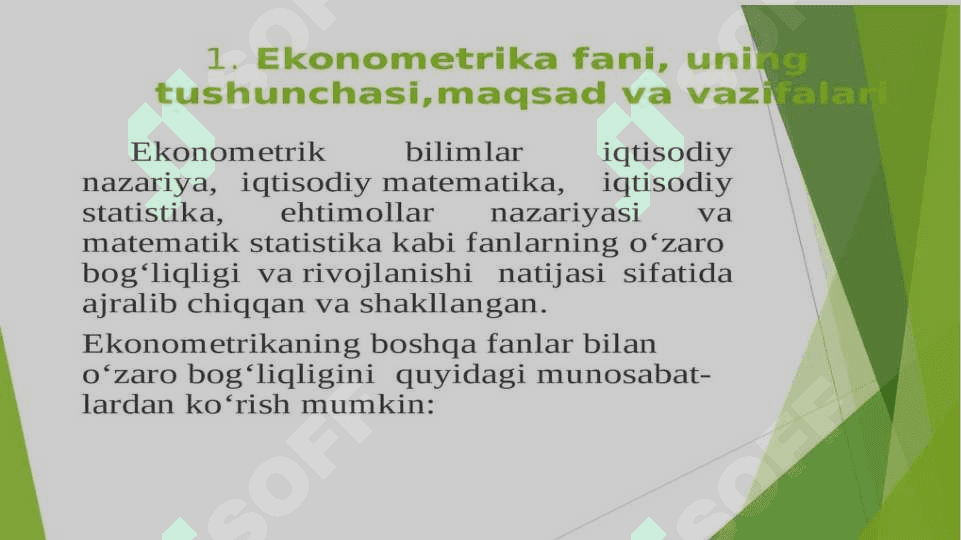 DAVRIY XUSUSIYATGA EGA BO'LGAN IQTISODIY JARAYONLARNI EKANOMETRIK MODDELASHTIRISH 3