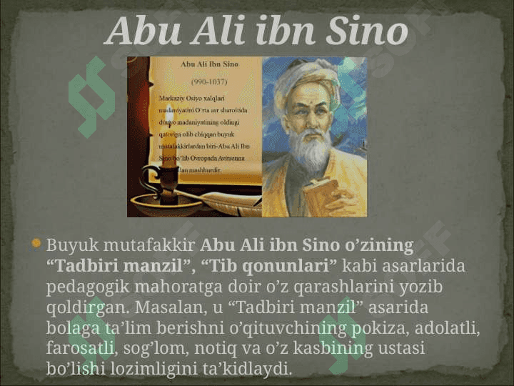SHARQ VA G‘ARB MUTAFAKKIRLARINING YOSH AVLODNI HAR TOMONLAMA TARBIYALASHGA OID QARASHLARI. 3