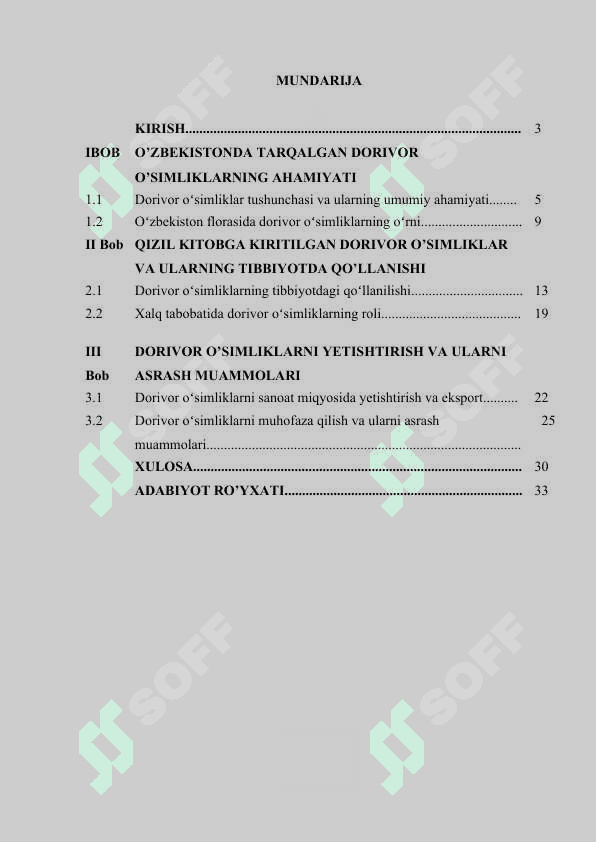 Oʻzbekistonda tarqalgan dorivor oʻsimliklarning ahamiyati 2